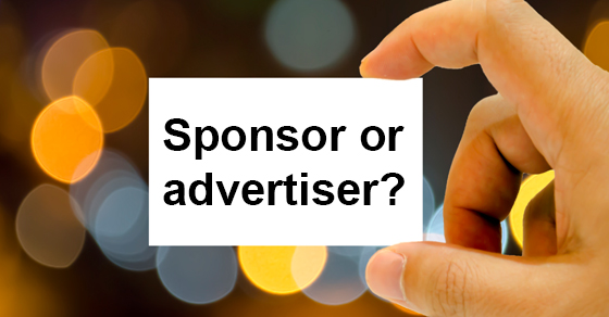 Knowing whether income is sponsorship or advertising