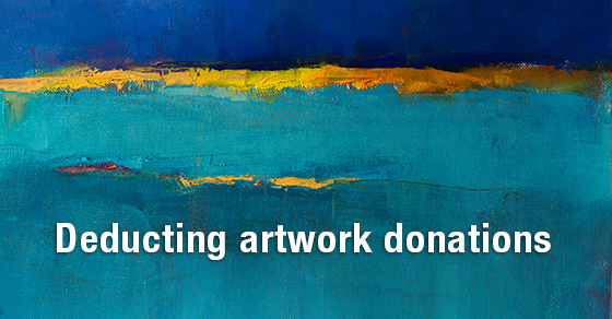 The tax deduction ins and outs of donating artwork to charity