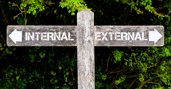 Comparing internal and external audits